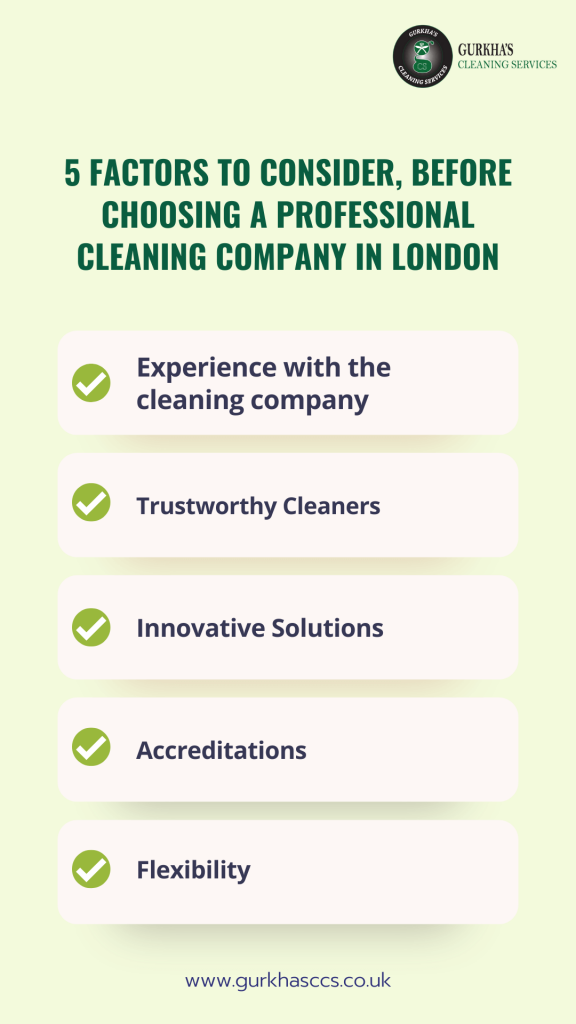 choose professional cleaning company london